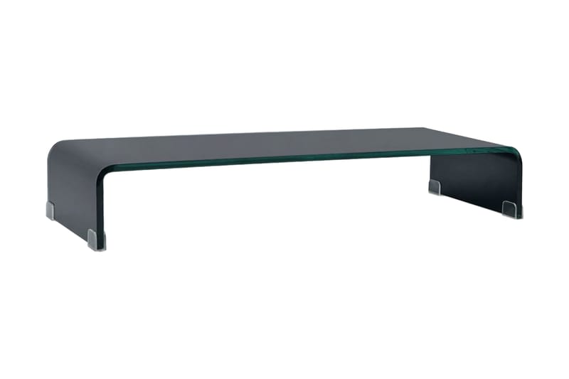 TV-benk glass svart 70x30x13 cm - Svart - Møbler - Bord - Avlastningsbord