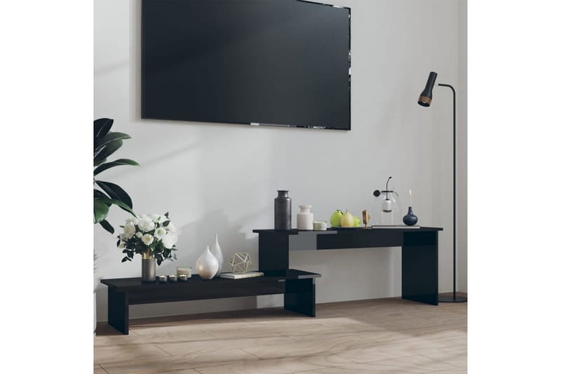 TV-benk høyglans svart 180x30x43 cm sponplate - Svart - Møbler - Medie- & TV-møbler - TV-benk & mediabenk
