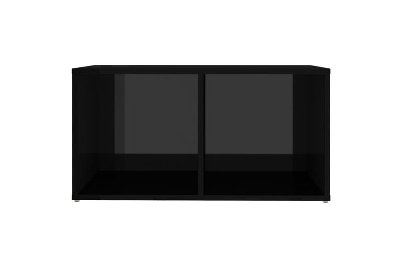 TV-benk høyglans svart 72x35x36,5 cm sponplate - Svart - Møbler - Medie- & TV-møbler - TV-benk & mediabenk