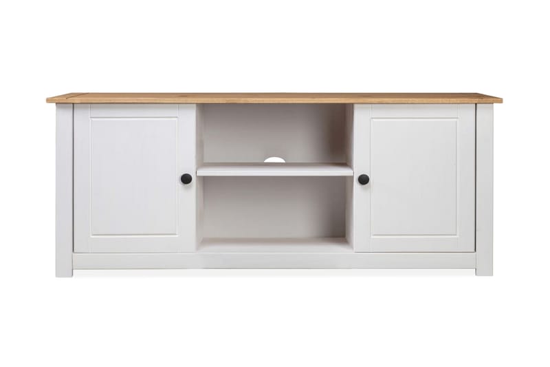 TV-benk hvit 120x40x50 cm heltre furu Panama Range - Hvit - Møbler - Bord - Sofabord