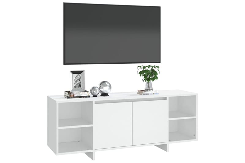 TV-benk hvit 130x35x50 cm sponplate - Hvit - Møbler - Mediamøbel & tv møbel - TV-benk & mediabenk