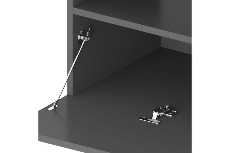TV-benk med LED-lys grå 75x35x40 cm - Grå - Møbler - Medie- & TV-møbler - TV-benk & mediabenk
