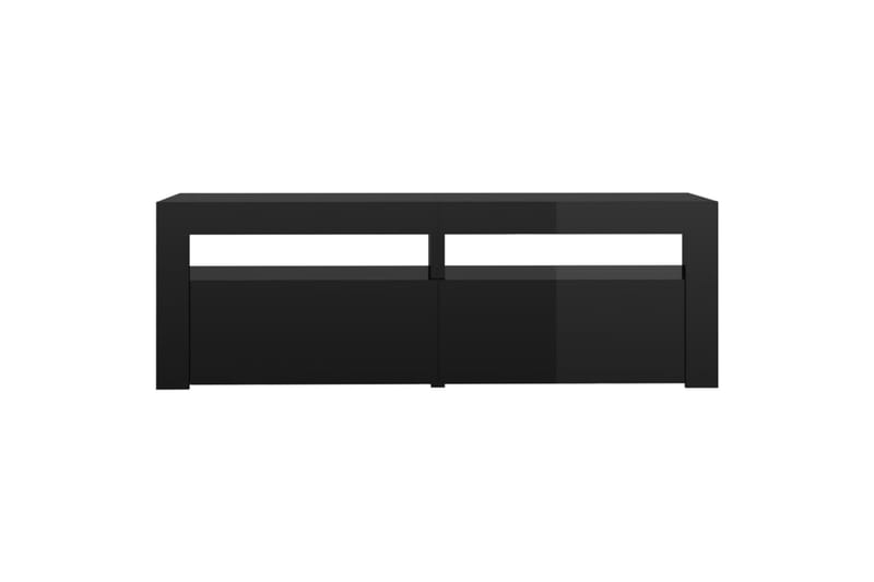 TV-benk med LED-lys høyglans svart 120x35x40 cm - Svart - Møbler - Medie- & TV-møbler - TV-benk & mediabenk