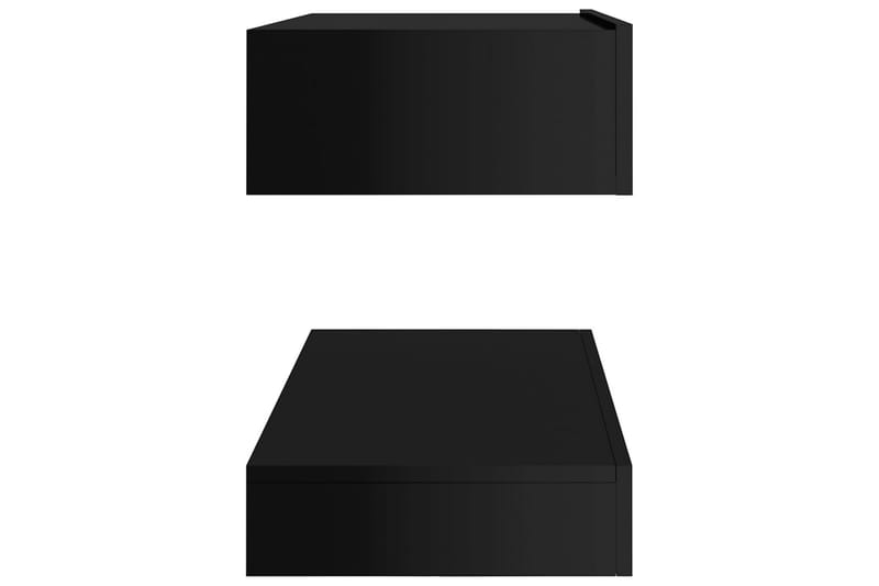 TV-benk med LED-lys høyglans svart 90x35 cm - Svart - Møbler - Mediamøbel & tv møbel - TV-benk & mediabenk