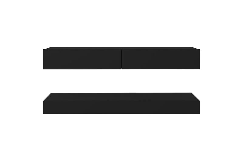 TV-benk med LED-lys svart 120x35 cm - Svart - Møbler - Mediamøbel & tv møbel - TV-benk & mediabenk