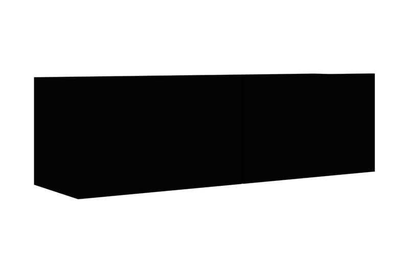 TV-benk svart 100x30x30 cm sponplate - Møbler - Sofaer - Skinnsofaer