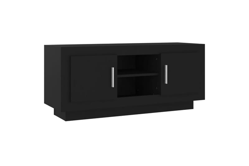 TV-benk svart 102x35x45 cm konstruert tre - Svart - Møbler - Mediamøbel & tv møbel - TV-benk & mediabenk