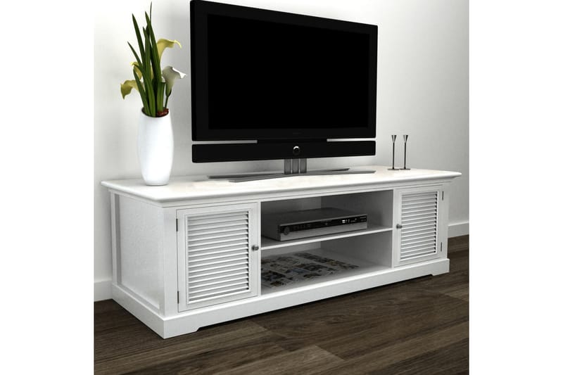 TV-benk tre hvit - Møbler - Medie- & TV-møbler - TV-benk & mediabenk