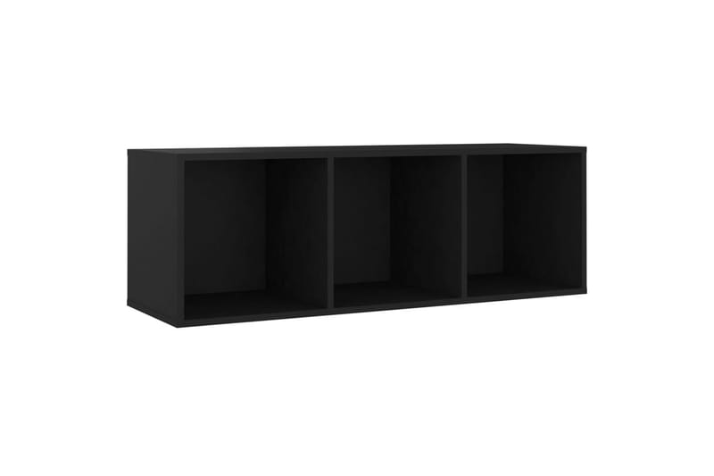 TV-benker 2 stk svart 107x35x37 cm sponplate - Svart - Møbler - Medie- & TV-møbler - TV-benk & mediabenk