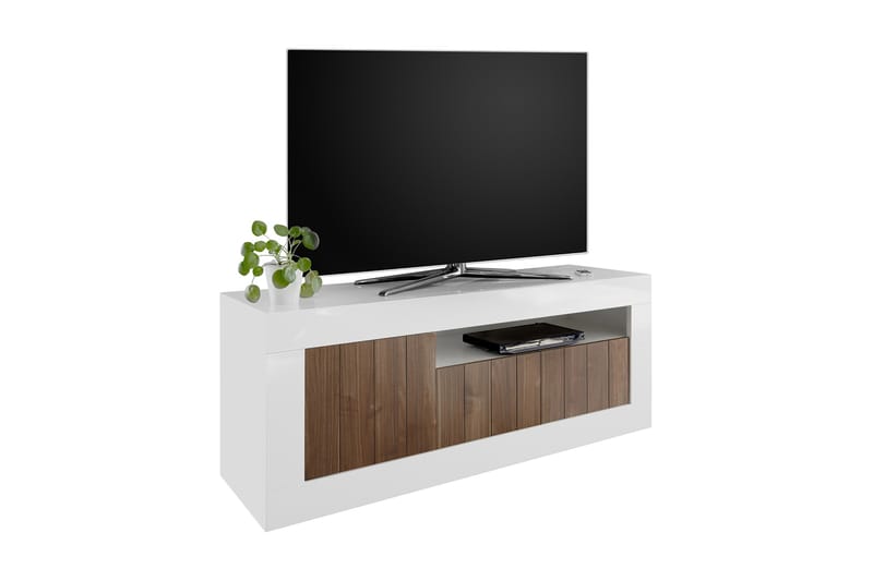Urbino TV-benk 138 cm - Hvit/Brun - Møbler - Mediamøbel & tv møbel - TV-benk & mediabenk