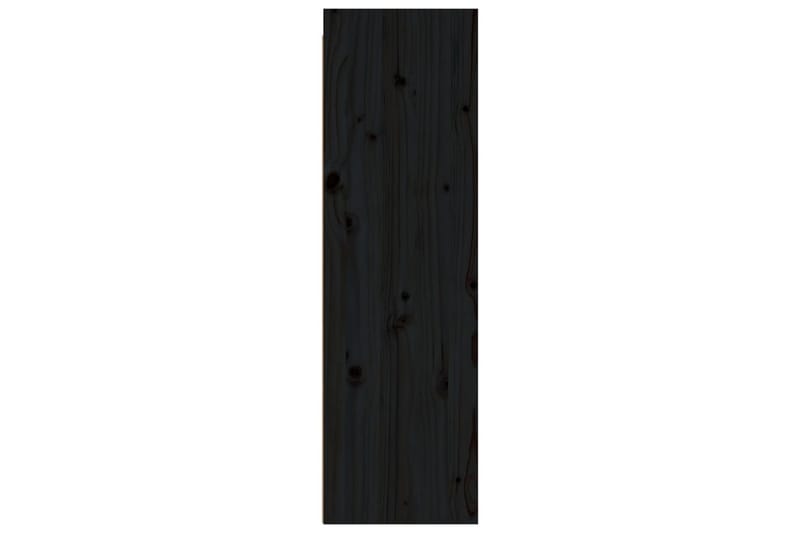 Veggskap 2 stk svart 30x30x100 cm heltre furu - Svart - Møbler - Medie- & TV-møbler - TV-benk & mediabenk