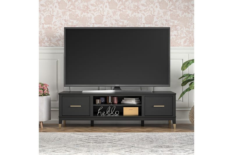 Westerleigh TV-benk 152x50 cm Svart - CosmoLiving - Møbler - Medie- & TV-møbler - TV-benk & mediabenk