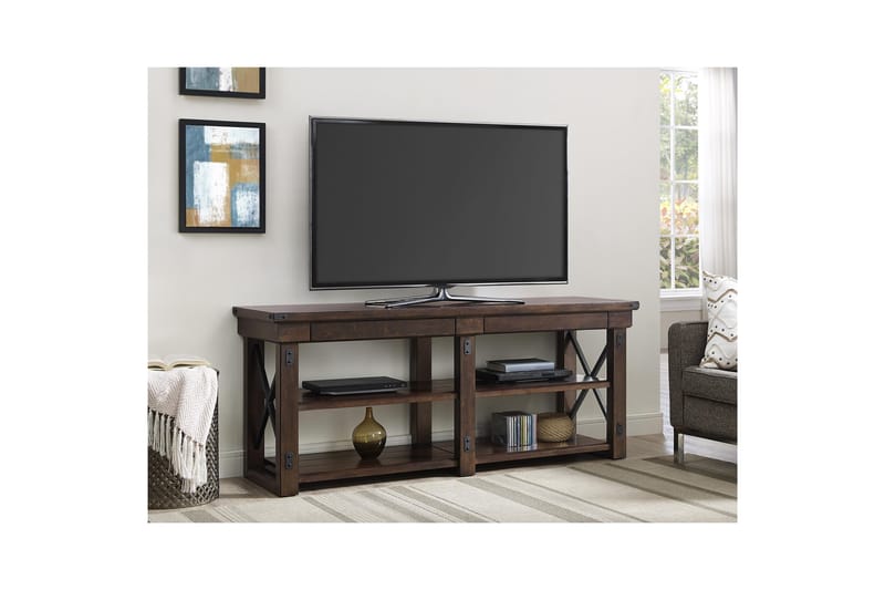 Wildwood Tv-benk 160x48 cm Mørkebrun - Dorel Home - Møbler - Mediamøbel & tv møbel - TV-benk & mediabenk