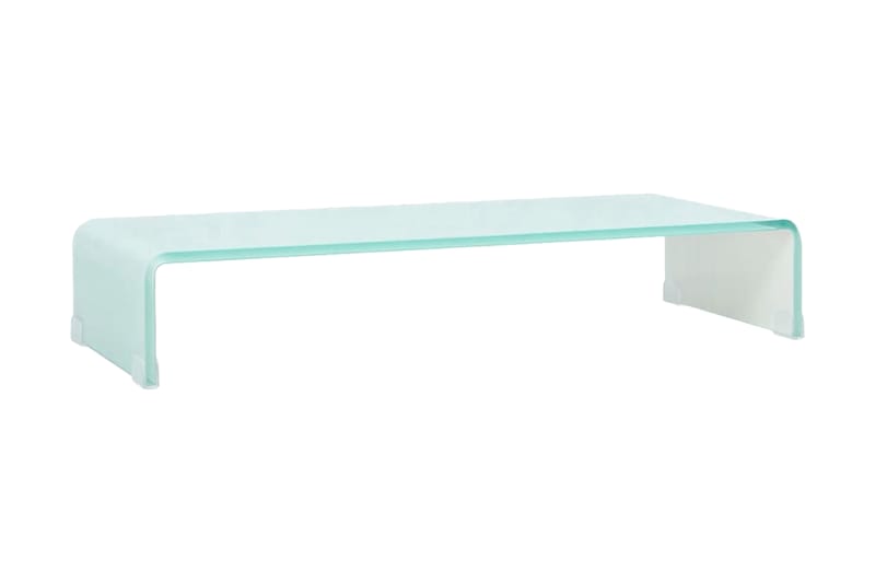 TV-benk glass hvit 70x30x13 cm - Hvit - Møbler - Mediamøbel & tv møbel - TV-hylle