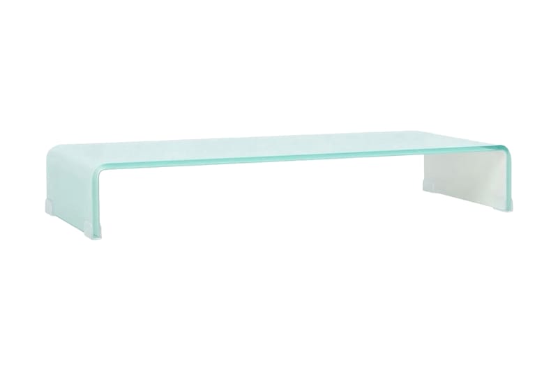 TV-benk glass hvit 90x30x13 cm - Hvit - Møbler - Mediamøbel & tv møbel - TV-benk & mediabenk