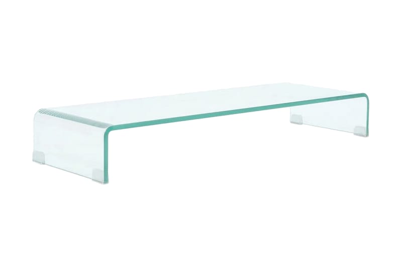 TV-benk glass klar 90x30x13 cm - Transparent - Møbler - Mediamøbel & tv møbel - TV-benk & mediabenk