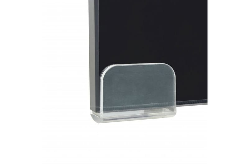 TV-benk glass svart 120x30x13 cm - Svart - Møbler - Medie- & TV-møbler - TV-hylle