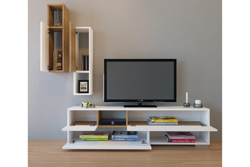 Asillane TV-benk med Vegghyller - Møbler - Medie- & TV-møbler - TV-møbelsett