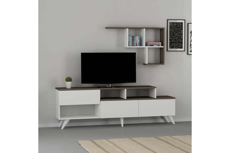 Balgat TV-møbelsett 150 cm 3 Dører + 9 Hyller - Møbler - Medie- & TV-møbler - TV-møbelsett