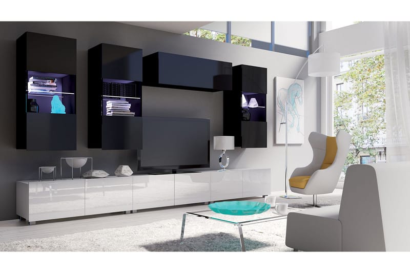 Calabrini TV-møbel - Hvit - Møbler - Mediamøbel & tv møbel - TV-møbelsett