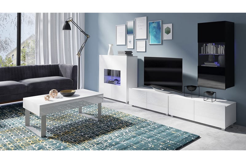 Calabrini TV-møbel - Hvit - Møbler - Medie- & TV-møbler - TV-benk & mediabenk