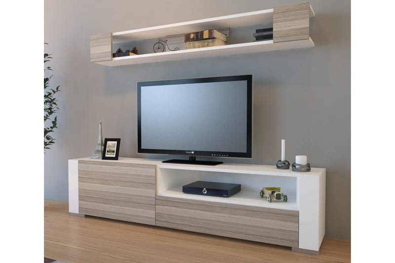 Decorotika TV-benk med Vegghylle - Møbler - Mediamøbel & tv møbel - TV-benk & mediabenk