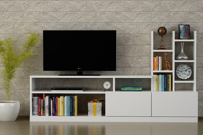 Furny Home TV-benk - Oppbevaring - Hyller - Vegghylle