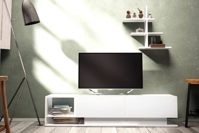 Hejde TV-Benk 180 cm - Hvit - Møbler - Medie- & TV-møbler - TV-benk & mediabenk