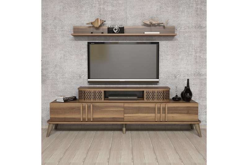 Hovdane TV-Benk 168 cm - Brun - Møbler - Medie- & TV-møbler - TV-møbelsett
