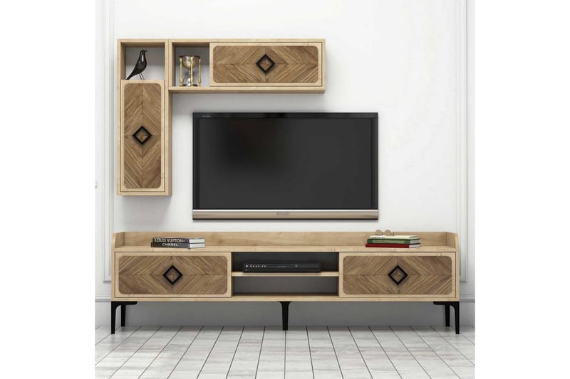 Hovdane TV-Benk 180 cm - Brun - Møbler - Medie- & TV-møbler - TV-møbelsett
