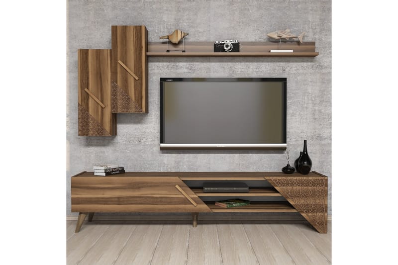 Hovdane TV-møbelsett 180 cm - Mørkebrun - Møbler - Mediamøbel & tv møbel - TV-møbelsett