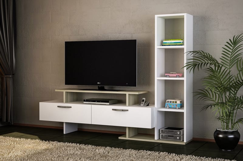 Isora TV-benk med Bokhylle - Møbler - Medie- & TV-møbler - TV-møbelsett