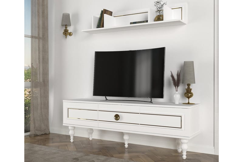 Kassatia TV-møbelsett 150 cm - Hvit - Møbler - Mediamøbel & tv møbel - TV-møbelsett