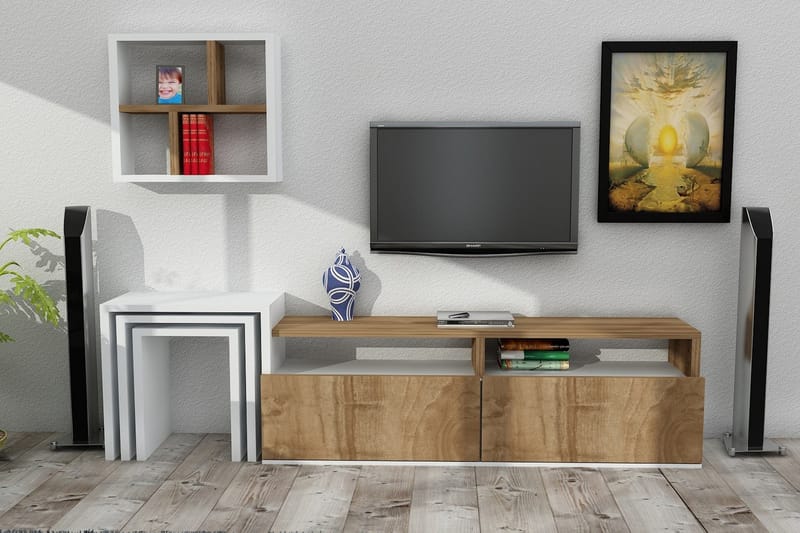 Miselle TV-benk med Vegghylle - Møbler - Mediamøbel & tv møbel - TV-møbelsett