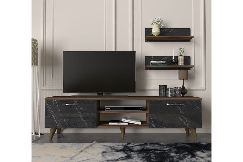 Mohed TV-Benk 150 cm - Brun - Møbler - Medie- & TV-møbler - TV-møbelsett