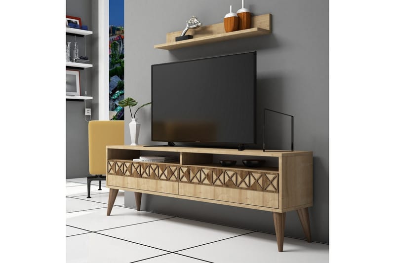 Muennink TV-møbelsett 150 cm - Eik - Møbler - Medie- & TV-møbler - TV-møbelsett
