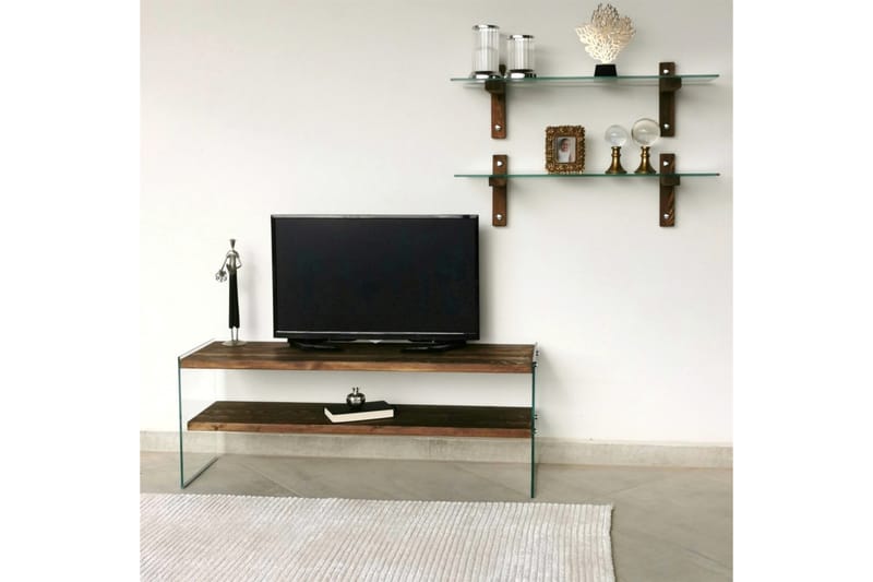 Netherlee TV-møbelsett 45 cm - Valnøtt - Møbler - Mediamøbel & tv møbel - TV-møbelsett