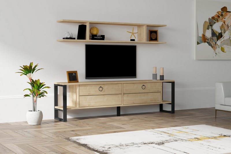 Rinorea Tv-møbelsett 160x45 cm - Blå - Møbler - Mediamøbel & tv møbel - TV-møbelsett
