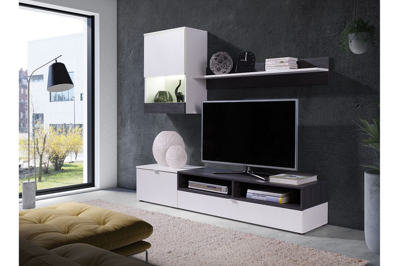 Roco Mediamøbler & LED - Hvit - Møbler - Mediamøbel & tv møbel - TV-møbelsett