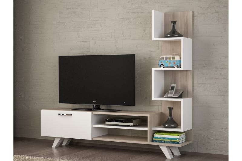 Sqandie TV-benk med Sidebokhylle - Møbler - Medie- & TV-møbler - TV-møbelsett
