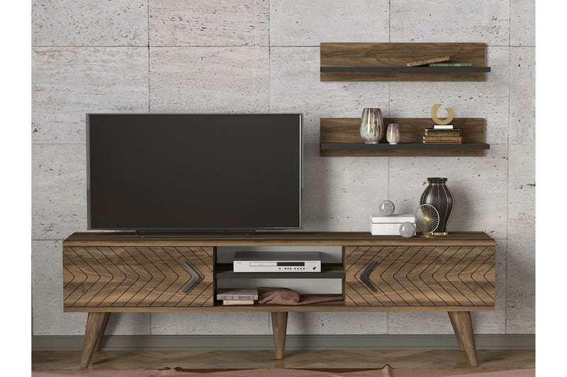 Tera Home TV-benk med Vegghylle - Møbler - Medie- & TV-møbler - TV-benk & mediabenk