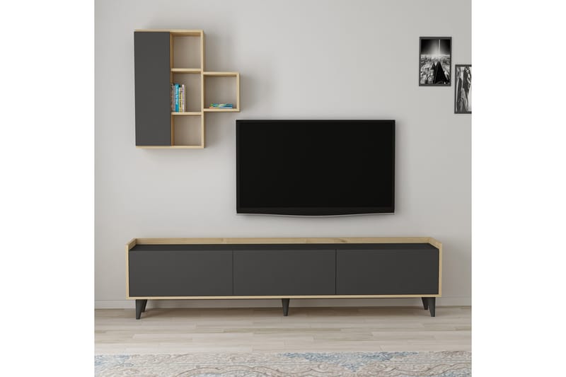 TV Unit Eik|Antrasitt - Møbler - Mediamøbel & tv møbel - TV-møbelsett