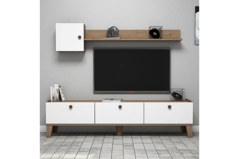 TV Unit Eik|Hvit - Møbler - Mediamøbel & tv møbel - TV-møbelsett