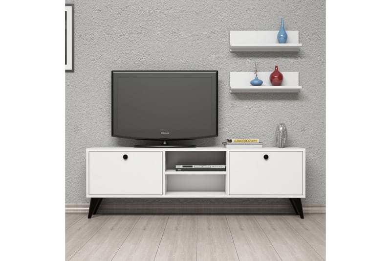 TV Unit Hvit|Svart - Møbler - Mediamøbel & tv møbel - TV-møbelsett