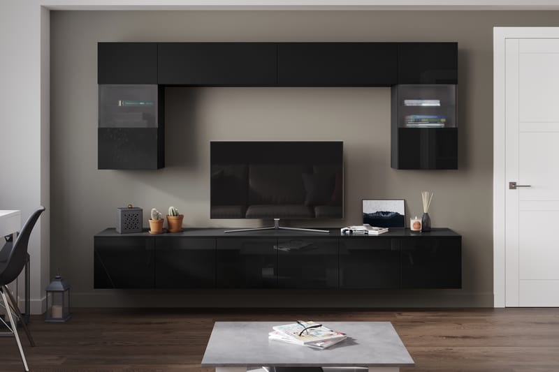 Udrigie Tv-Møbelsett 41x240 cm - Akryl/Svart - Hagemøbler - Loungemøbler - Lounge sofa