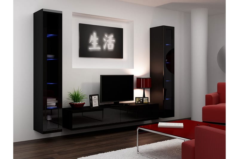 Vigo TV-møbelsett 260x40x180 cm - Møbler - Mediamøbel & tv møbel - TV-møbelsett