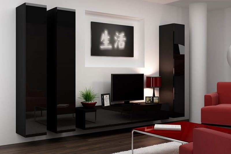 Vigo TV-møbelsett 300x40x180 cm - Møbler - Mediamøbel & tv møbel - TV-møbelsett