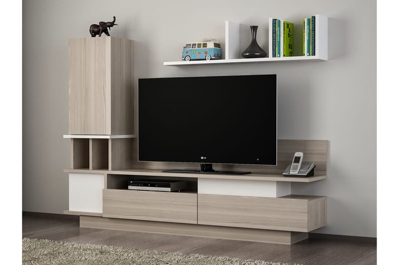 Vintalle TV-benk med Skjult Oppbevaring - Møbler - Medie- & TV-møbler - TV-møbelsett