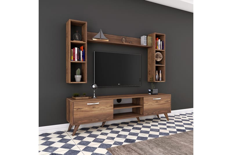 Virkesbo TV-Benk 180 cm - Brun - Møbler - Medie- & TV-møbler - TV-møbelsett
