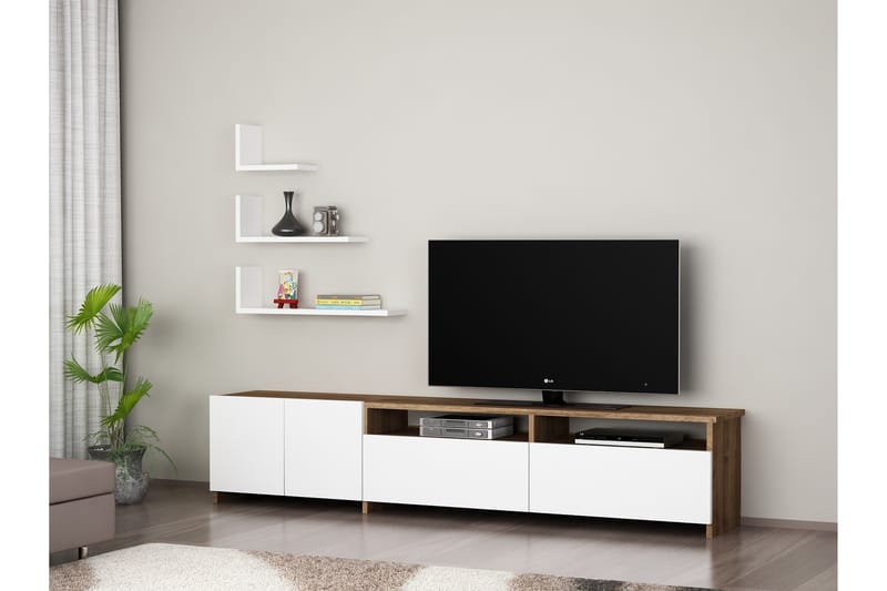 Winvar TV-benk inkl. 3 Hyller - Møbler - Mediamøbel & tv møbel - TV-benk & mediabenk